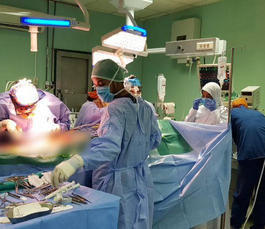 Dutch Heart Team 2019 Mission 4th Day Dr. Ghada Shahin in the operative theater